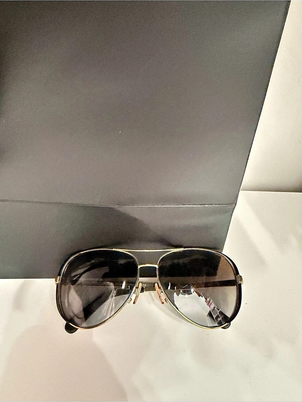 Michael Kors Chelsea Aviator Sunglasses Aviator Sunglasses in Black & Gold Like